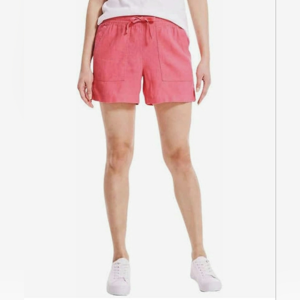 NWT Nautica Women's Linen Blend Pull-On Drawstring Shorts Size XXL